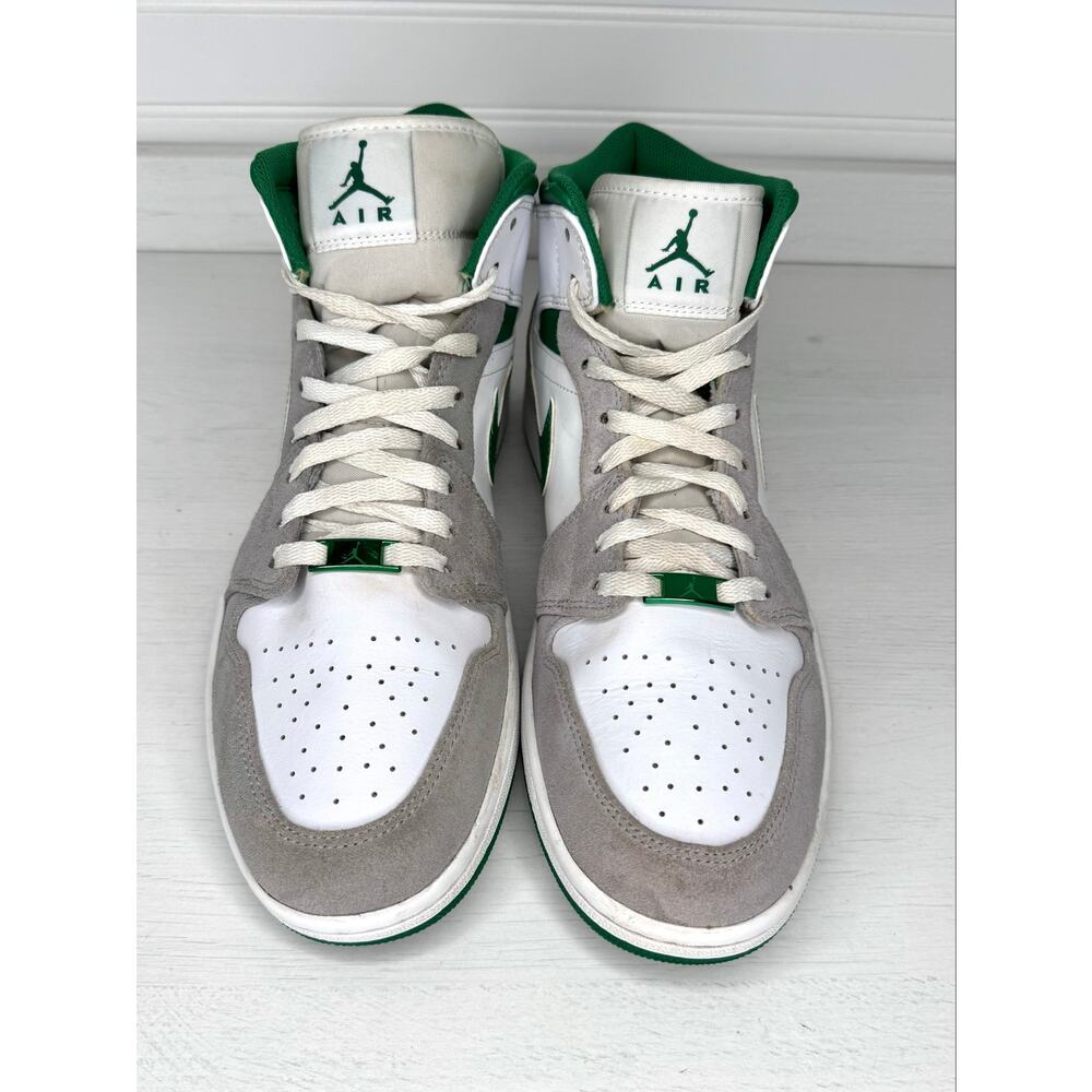 Air Jordan 1 Mid SE Grey Pine Green DC7294-103 Men’s Size 11 White Grey - Picture 3 of 8